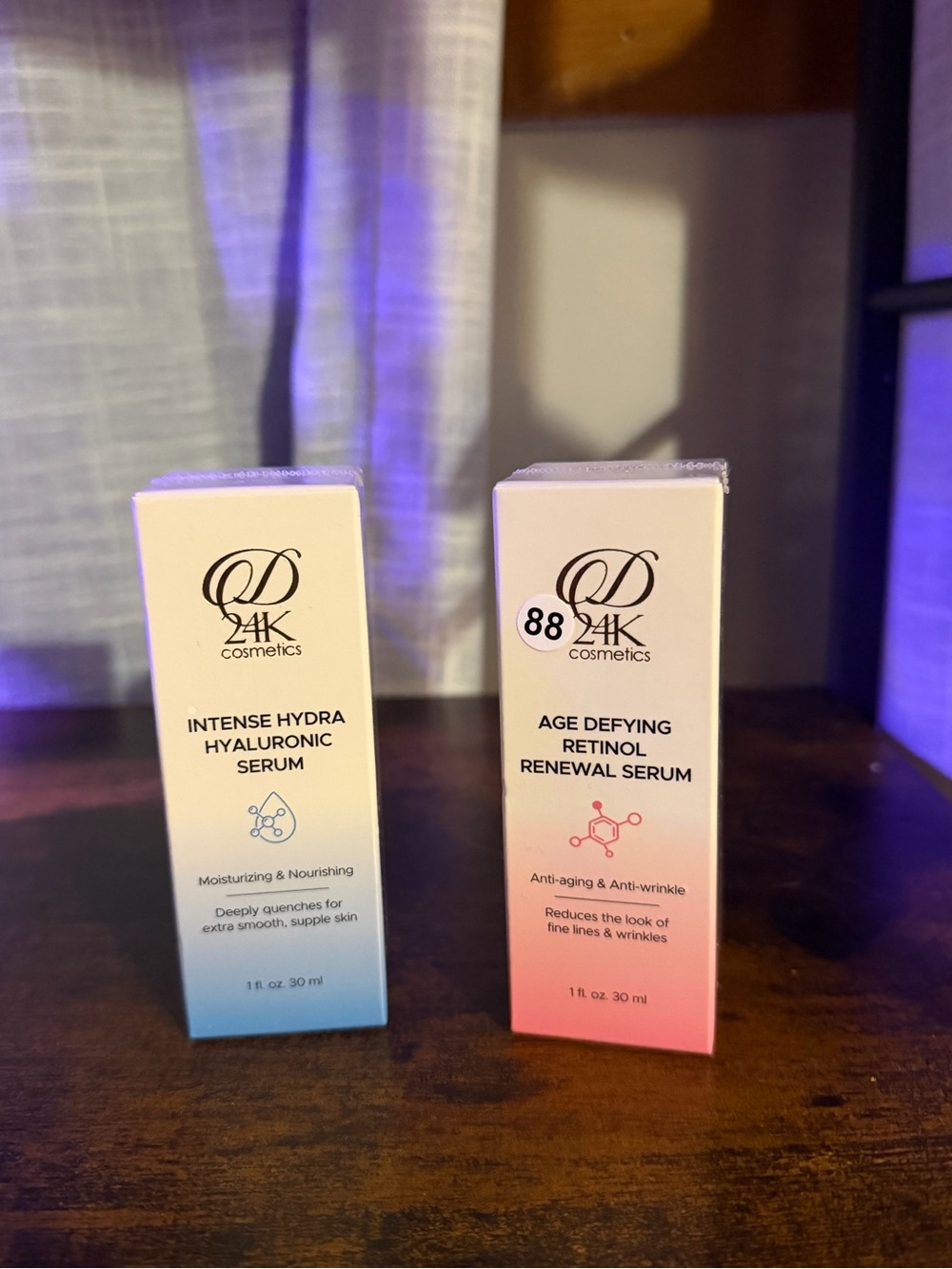 D 24K Cosmetics Intense Hydra Hyaluronic Serum & Retinol Serum
